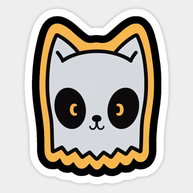 Kawaii ghost cat Sticker by fupi